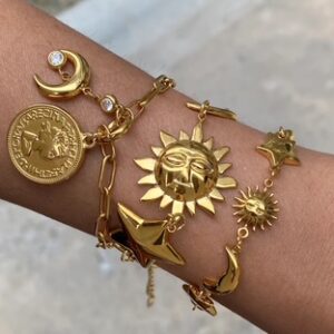 PULSERA ESTRELLAS SOL Y LUNA
